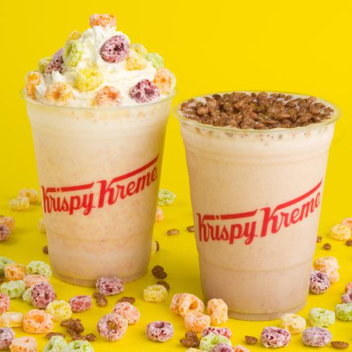 Krispy Kreme's Collab-ing With Kellogg's To Release Froot Loops & Coco Pops Milkshakes!