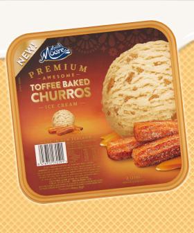Toffee Baked Churros Flavoured Ice Cream Is Coming To Woolies & We're Ice-Screaming!